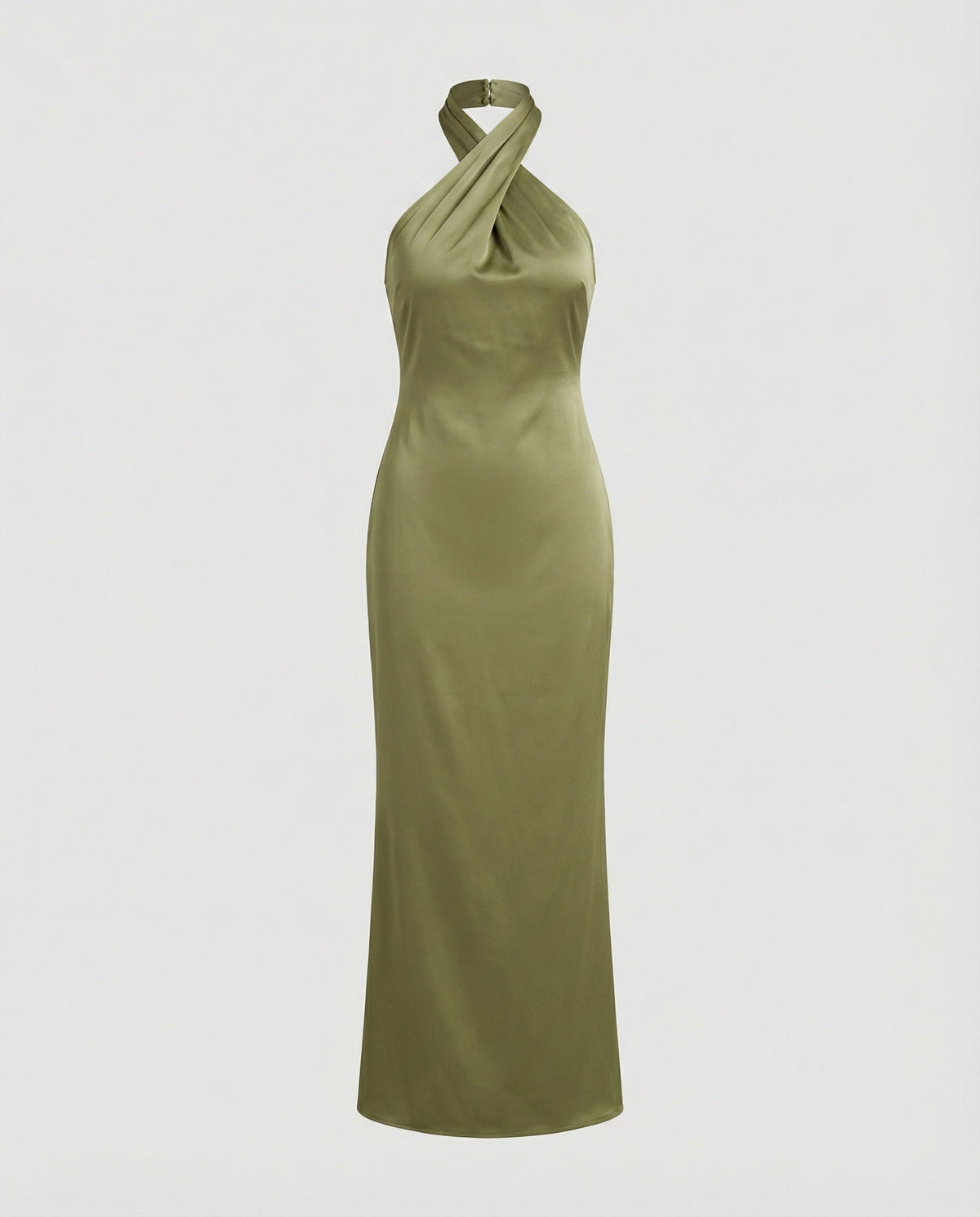 Women's Elegant Evening Dress with Asymmetric Halterneck