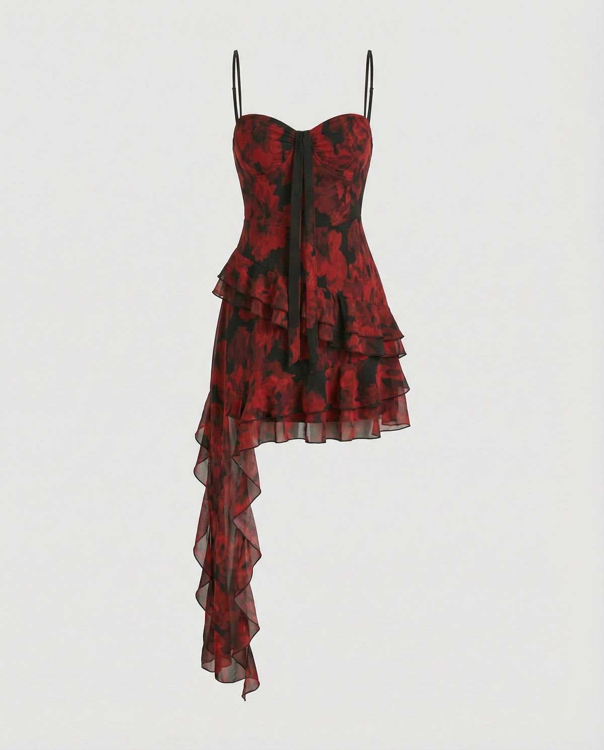 Women's Playful Mini Dress with Asymmetrical Cut