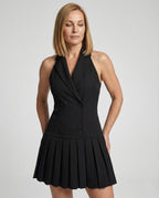 Blazer Mini Dress Double-Breasted Sleeveless Women - Upper Body View