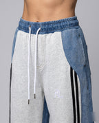Women's Casual Sports Pants with Side Stripes - Close-Up Detail