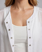 Women's Lightweight and Elegant Blouse Jacket - Close-Up Detail