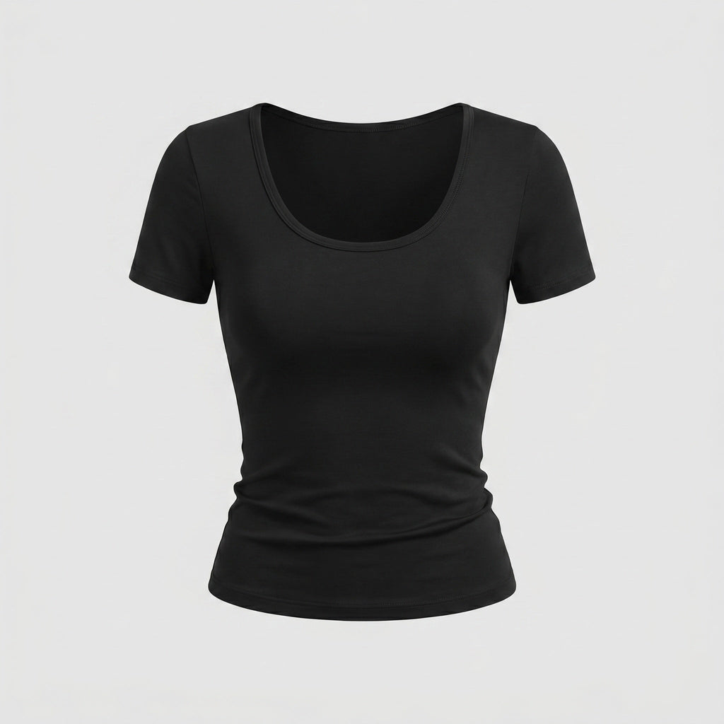 Women's Elegant Short Sleeve Shirt with Lace Back