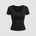 Women's Elegant Short Sleeve Shirt with Lace Back