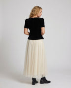 Women's Elegant Evening Set with Tulle Skirt - Back View