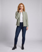 Women's Sporty Training Jacket with Reflective Details - Front View