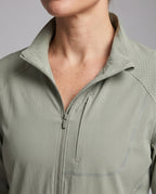 Women's Sporty Training Jacket with Reflective Details - Close-Up Detail
