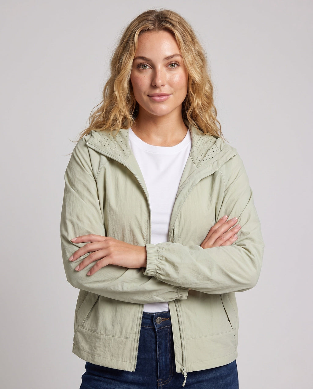 Women's Lightweight Protective Jacket with UV Protection - Upper Body View