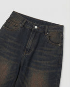 Women's Loose Fit Jeans Vintage Wash - Close-Up Detail